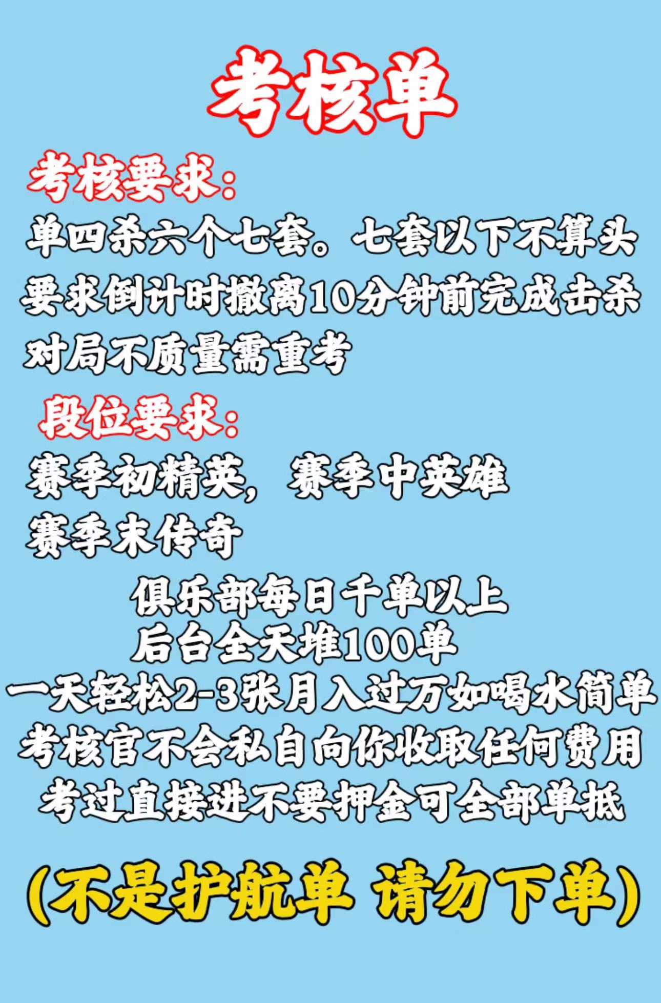 考核单